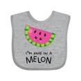 thumbnail image 1 of Inktastic I'm One in a Melon Cute Smiling Watermelon Boys or Girls Baby Bib, 1 of 4