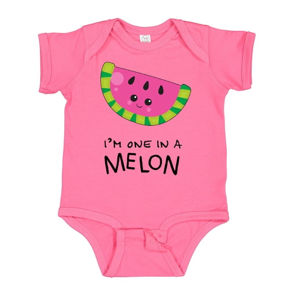 Inktastic I'm One in a Melon Cute Smiling Watermelon Boys or Girls Baby Bodysuit