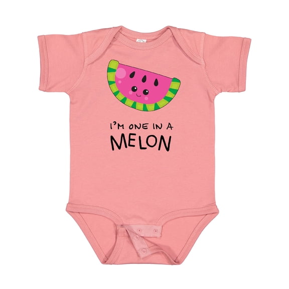 Inktastic I'm One in a Melon Cute Smiling Watermelon Boys or Girls Baby Bodysuit