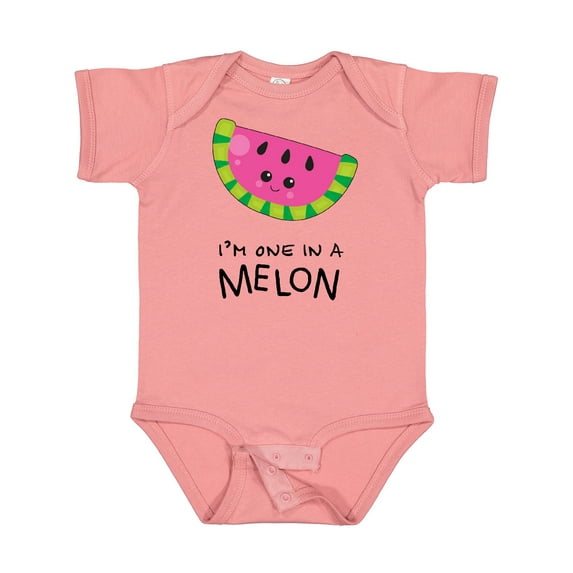 Inktastic I'm One in a Melon Cute Smiling Watermelon Boys or Girls Baby Bodysuit