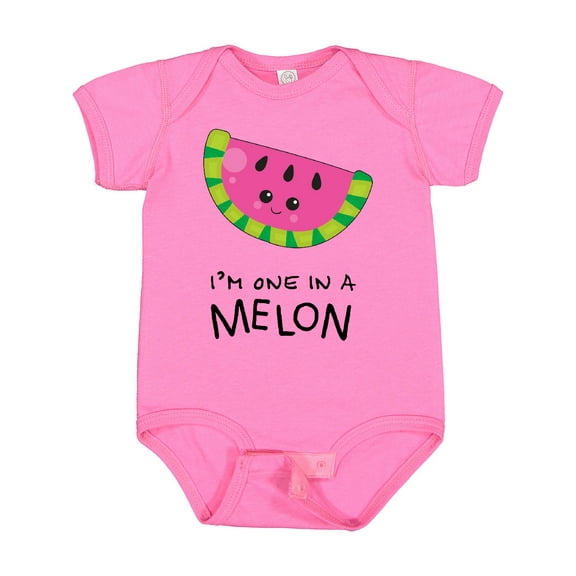 Inktastic I'm One in a Melon Cute Smiling Watermelon Boys or Girls Baby Bodysuit