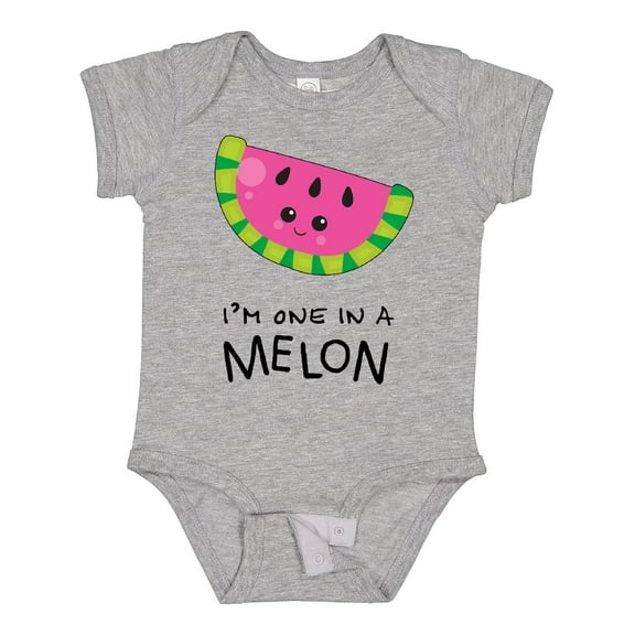 Inktastic I'm One in a Melon Cute Smiling Watermelon Boys or Girls Baby Bodysuit