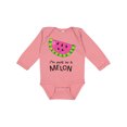 thumbnail image 1 of Inktastic I'm One in a Melon Cute Smiling Watermelon Boys or Girls Long Sleeve Baby Bodysuit, 1 of 5