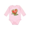 thumbnail image 1 of Inktastic I'm One in a Melon Watermelon Heart Boys or Girls Long Sleeve Baby Bodysuit, 1 of 5