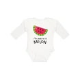 thumbnail image 1 of Inktastic I'm One in a Melon Watermelon Humor Boys or Girls Long Sleeve Baby Bodysuit, 1 of 5