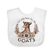 Inktastic I'm Only Here for the Goats Boys or Girls Baby Bib