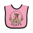 thumbnail image 1 of Inktastic I'm Only Here for the Goats Boys or Girls Baby Bib, 1 of 4