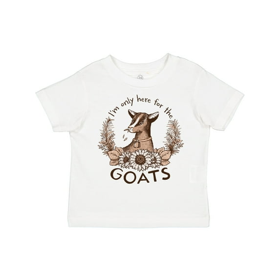 Inktastic I'm Only Here for the Goats Boys or Girls Toddler T-Shirt