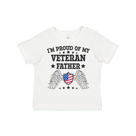 Inktastic I'm Proud of My Veteran Father with Shield Boys or Girls Toddler T-Shirt