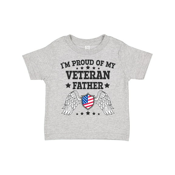 Inktastic I'm Proud of My Veteran Father with Shield Boys or Girls Toddler T-Shirt