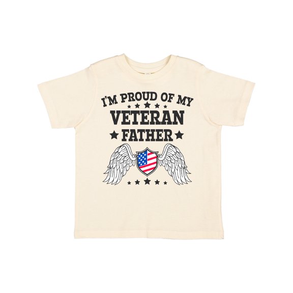 Inktastic I'm Proud of My Veteran Father with Shield Boys or Girls Toddler T-Shirt
