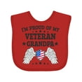 thumbnail image 1 of Inktastic I'm Proud of My Veteran Grandpa Boys or Girls Baby Bib, 1 of 4