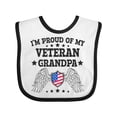 thumbnail image 1 of Inktastic I'm Proud of My Veteran Grandpa Boys or Girls Baby Bib, 1 of 4