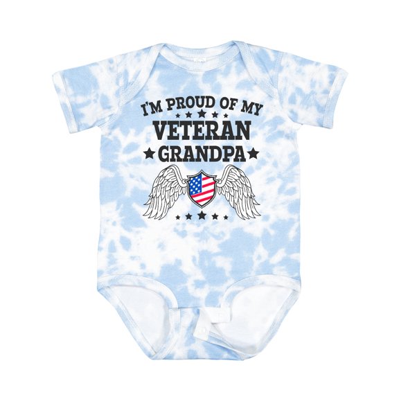 Inktastic I'm Proud of My Veteran Grandpa Boys or Girls Baby Bodysuit