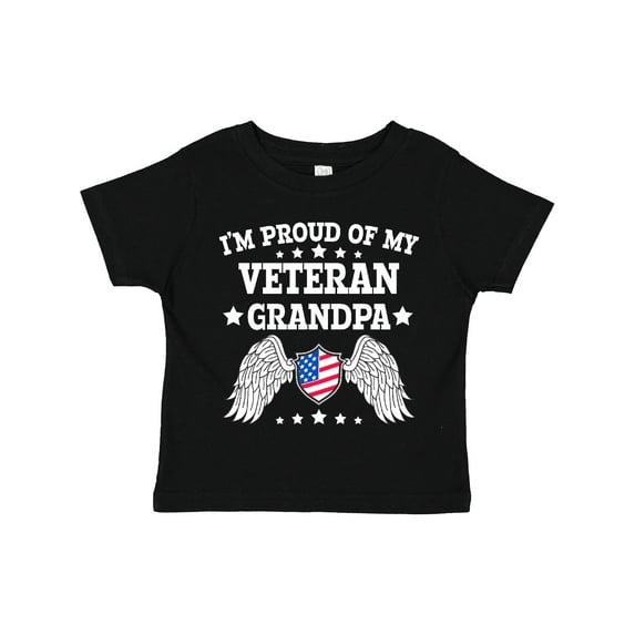 Inktastic I'm Proud of My Veteran Grandpa Boys or Girls Toddler T-Shirt
