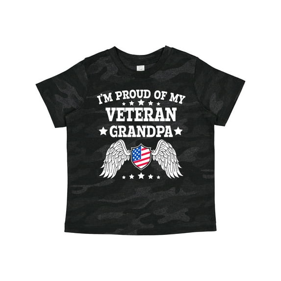 Inktastic I'm Proud of My Veteran Grandpa Boys or Girls Toddler T-Shirt