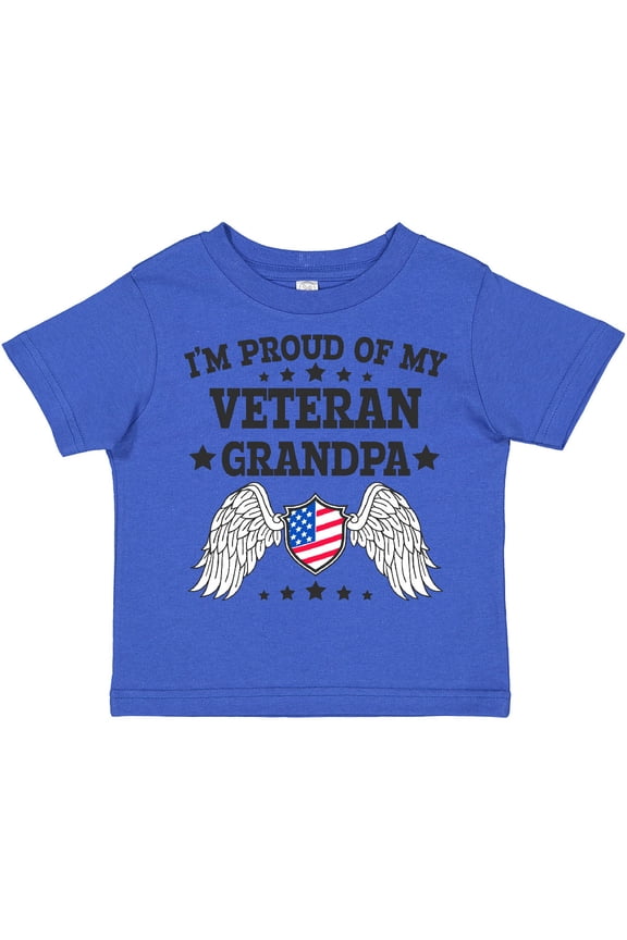 I'm Proud of My Veteran Grandpa Boys or Girls Toddler T-Shirt
