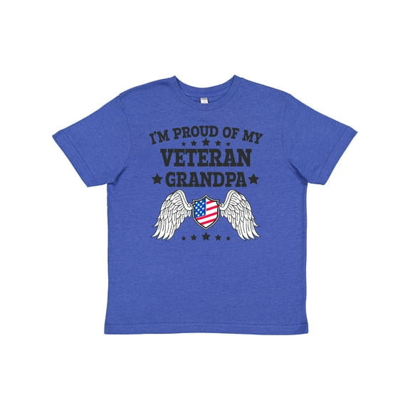 Inktastic I'm Proud of My Veteran Grandpa Youth T-Shirt