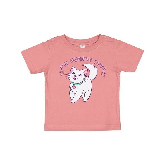 Inktastic I'm Purrdy Cute White Kitty Cat Boys or Girls Baby T-Shirt