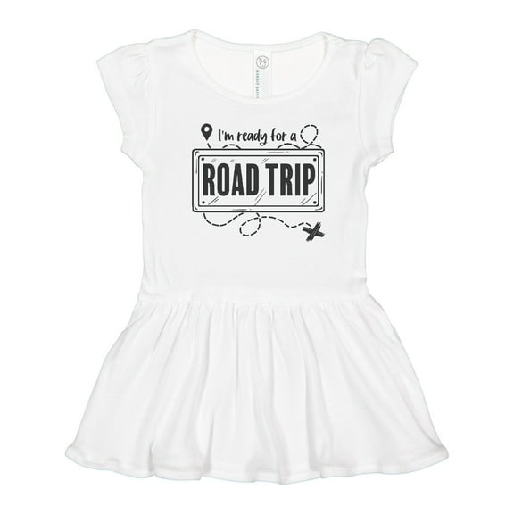 Inktastic I'm Ready For A Road Trip Girls Toddler Dress