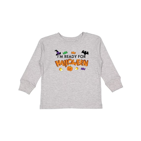 Inktastic I'm Ready for Halloween Boys or Girls Long Sleeve Toddler T-Shirt