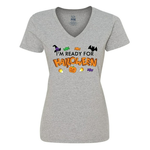 Inktastic I'm Ready for Halloween Women's V-Neck T-Shirt