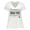 thumbnail image 1 of Inktastic I'm Ready for a Road Trip Women's Plus Size V-Neck T-Shirt, 1 of 5