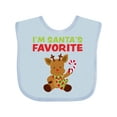 thumbnail image 1 of Inktastic I'm Santa's Favorite Reindeer Boys or Girls Baby Bib, 1 of 4