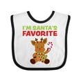 thumbnail image 1 of Inktastic I'm Santa's Favorite Reindeer Boys or Girls Baby Bib, 1 of 4