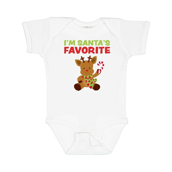 Inktastic I'm Santa's Favorite Reindeer Boys or Girls Baby Bodysuit