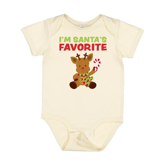Inktastic I'm Santa's Favorite Reindeer Boys or Girls Baby Bodysuit