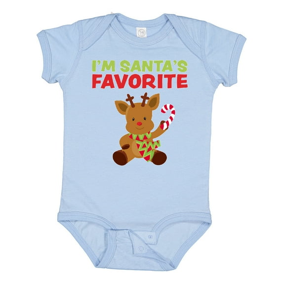 Inktastic I'm Santa's Favorite Reindeer Boys or Girls Baby Bodysuit