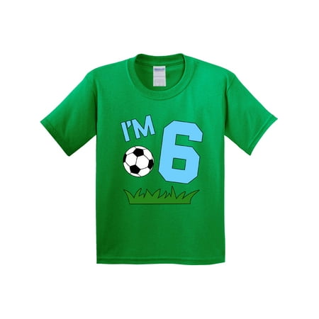 Inktastic I'm Six Sixth Birthday Soccer Youth T-Shirt