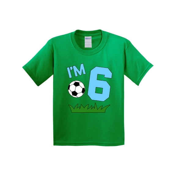 Inktastic I'm Six Sixth Birthday Soccer Youth T-Shirt
