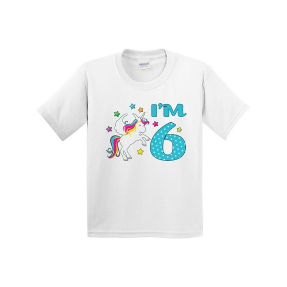 Inktastic I'm Six Unicorn, Sixth Birthday Youth T-Shirt