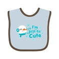 thumbnail image 1 of Inktastic I'm Snow Cute with Snowman and Snowflakes Christmas Boys or Girls Baby Bib, 1 of 4