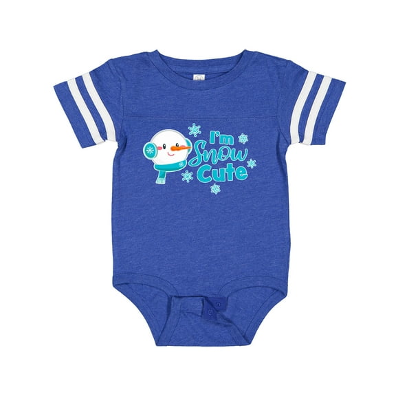 Inktastic I'm Snow Cute with Snowman and Snowflakes Christmas Boys or Girls Baby Bodysuit