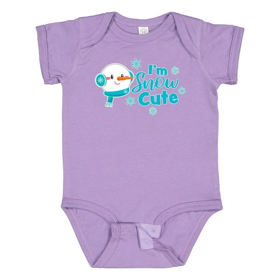 Inktastic I'm Snow Cute with Snowman and Snowflakes Christmas Boys or Girls Baby Bodysuit