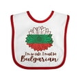 thumbnail image 1 of Inktastic I'm So Cute, I Must Be Bulgarian Sunflower Boys or Girls Baby Bib, 1 of 4