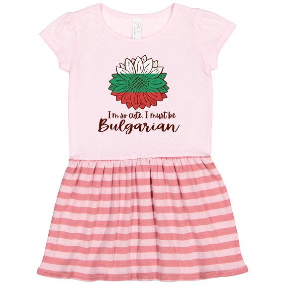 Inktastic I'm So Cute, I Must Be Bulgarian Sunflower Gift Toddler Girl Dress