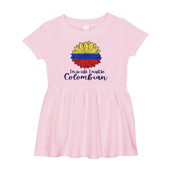 Inktastic I'm So Cute, I Must Be Colombian Sunflower Girls Baby Dress