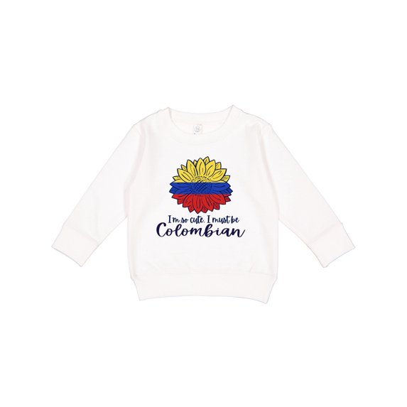 Inktastic I'm So Cute, I Must Be Colombian Sunflower Toddler Sweatshirt