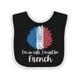 thumbnail image 1 of Inktastic I'm So Cute, I Must Be French Sunflower France Flag Boys or Girls Baby Bib, 1 of 4