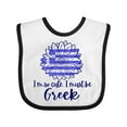 thumbnail image 1 of Inktastic I'm So Cute, I Must Be Greek Sunflower Boys or Girls Baby Bib, 1 of 4