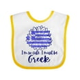 thumbnail image 1 of Inktastic I'm So Cute, I Must Be Greek Sunflower Boys or Girls Baby Bib, 1 of 4