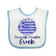 thumbnail image 1 of Inktastic I'm So Cute, I Must Be Greek Sunflower Boys or Girls Baby Bib, 1 of 4