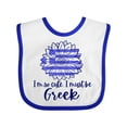 thumbnail image 1 of Inktastic I'm So Cute, I Must Be Greek Sunflower Boys or Girls Baby Bib, 1 of 4