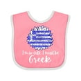 thumbnail image 1 of Inktastic I'm So Cute, I Must Be Greek Sunflower Greece Flag Boys or Girls Baby Bib, 1 of 4