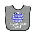 thumbnail image 1 of Inktastic I'm So Cute, I Must Be Greek Sunflower Greece Flag Boys or Girls Baby Bib, 1 of 4