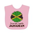 thumbnail image 1 of Inktastic I'm So Cute, I Must Be Jamaican Jamaica Flag Sunflower Boys or Girls Baby Bib, 1 of 4